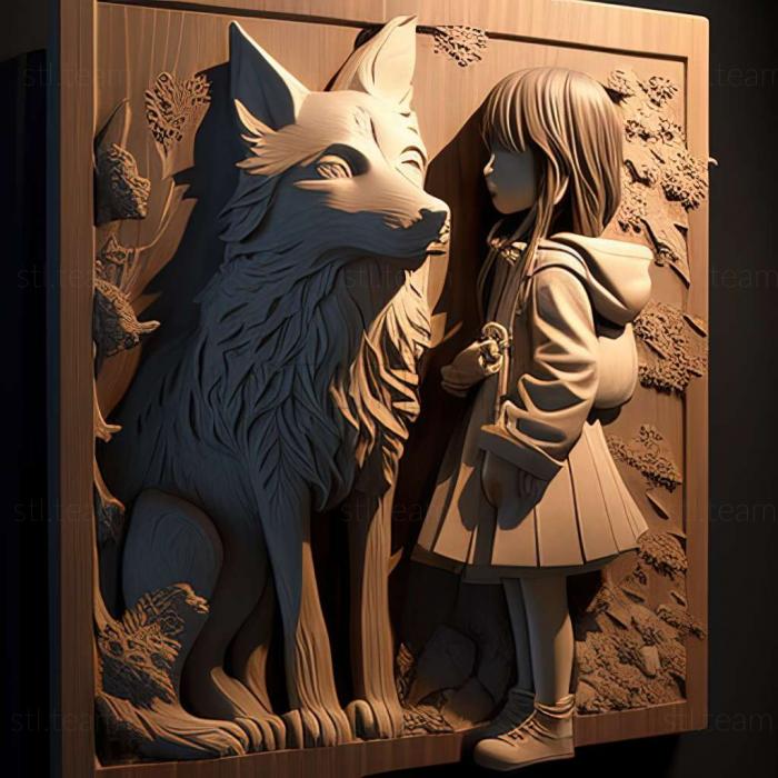 Anime Дети-волки из аниме Амэ и Юки